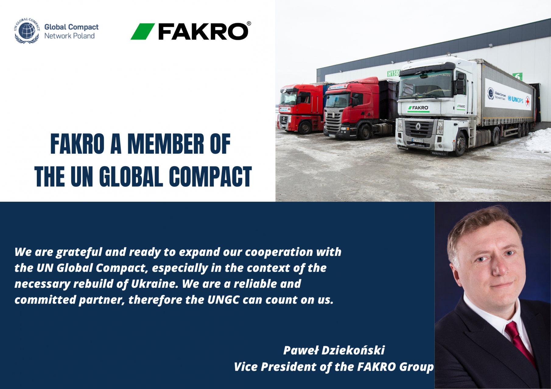 FAKRO becoming a member of the UN Global Compact