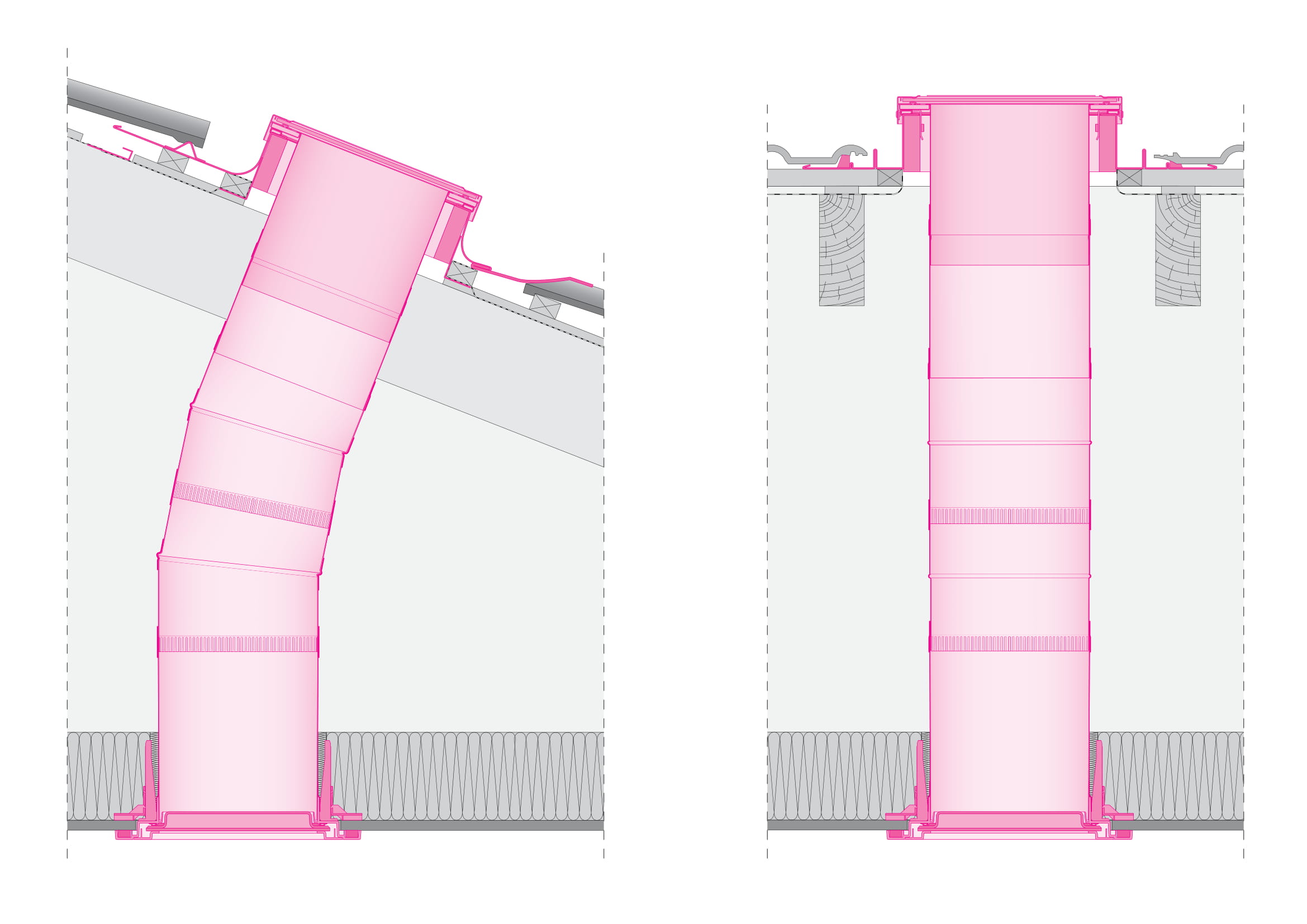 Flat light tunnel with rigid light transmitting tube SR_