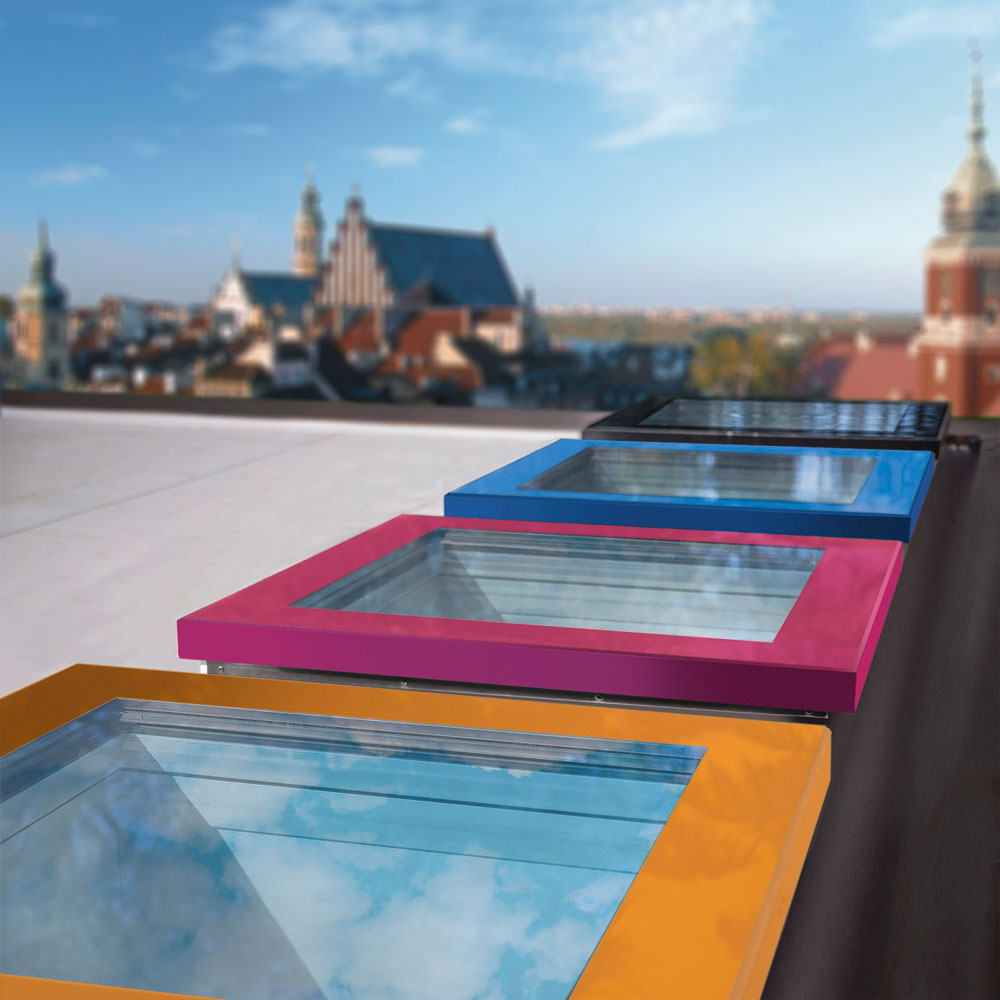 coloured roof windows