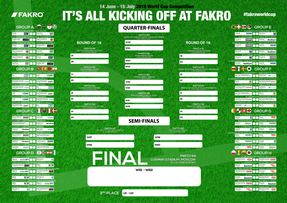 FAKRO GB Announce 2018 World Cup Competition With FREE Downloadable