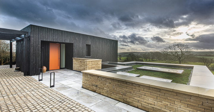 New build passivehaus set in a steeply sloping site in Thurgoland