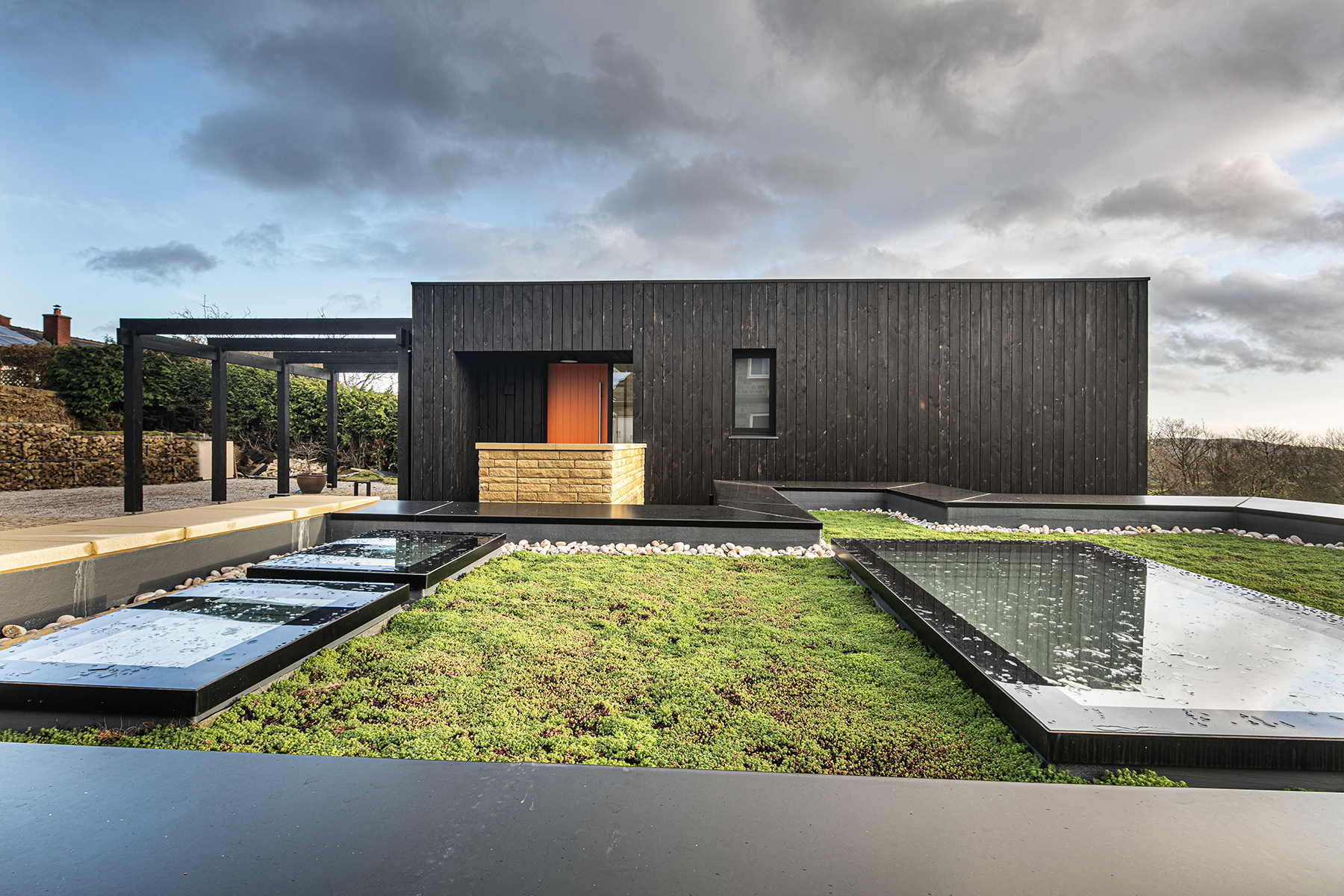 New build Passivehaus set in a steeply sloping site in Thurgoland